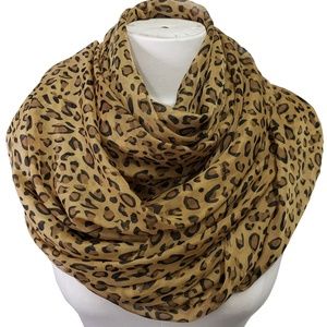 Leopard Scarf Leopard Print Scarf - Dark Brown